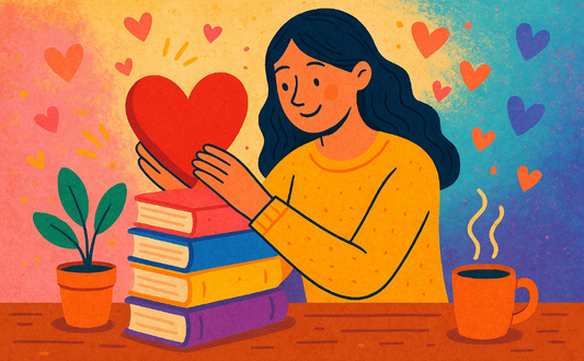 Dating habits image of girl with books and coffee being intentional about dating and relationships